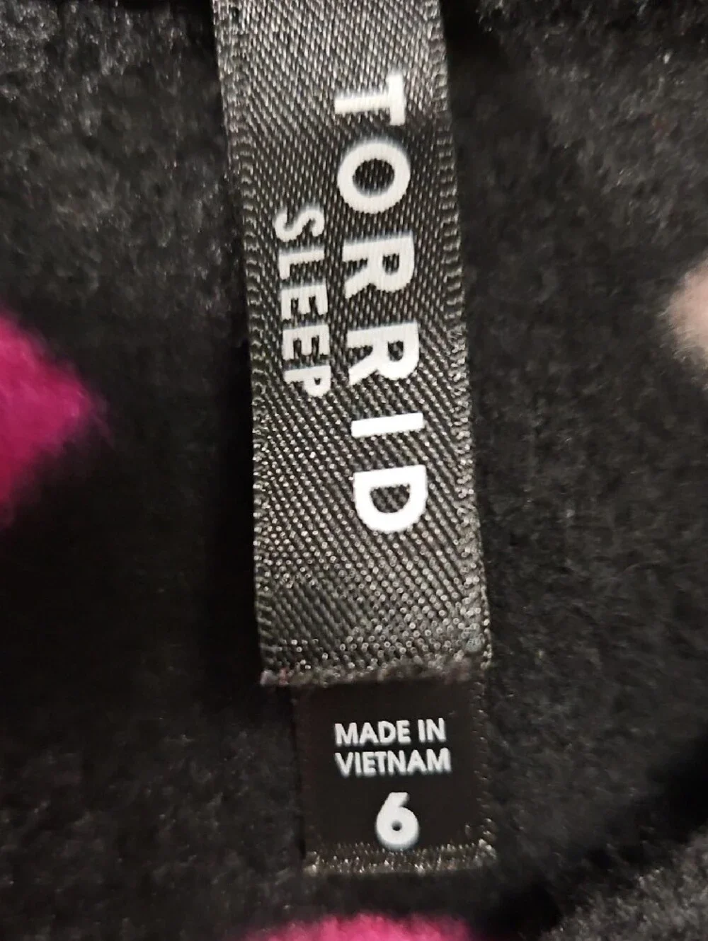 torrid Sleep Black with Pink Accent